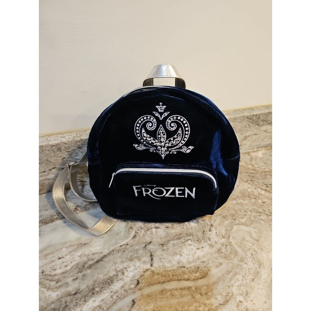 Disney Frozen Velvet Mini Backpack  With Crystals EUC